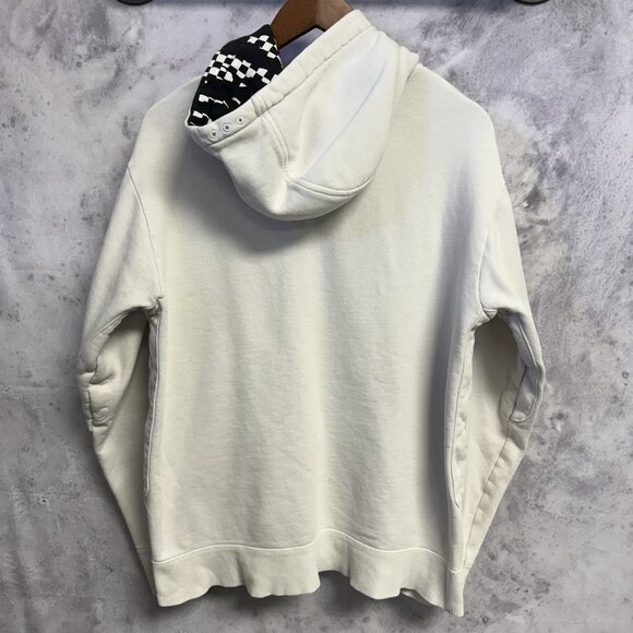 Vans Skate Hoodie Sweatshirt Mens Medium White Full Zip Streetwear Graphic Print - Picture 2 of 16